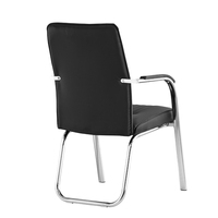 Chaise de Bureau Visiteur en Cuir Empilable avec Accoudoirs pour Mobilier Moderne de Gros