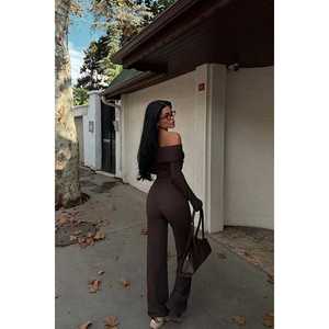 Conjunto de Traje Laveau Marrón para Mujer - Product Image 1