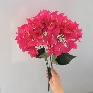 Dernier design – Branche de bougainvillier artificielle à 5 tiges, <span class=keywords><strong>fleurs</strong></span> en soie effet toucher réel, pour décoration d'arche de mariage et événements floraux - Product Image 2