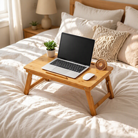 Table de lit convertible et pliable en bois pour bureau à domicile, avec fente pour cartes et support pour ordinateur portable, vente en gros
