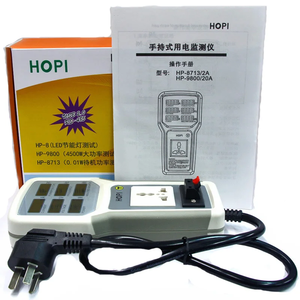 Compteur d'énergie électrique numérique HOPI HP9800, analyseur de puissance, testeur de lampes à économie d'énergie, 0-9999KW, prise EU - Product Image 5