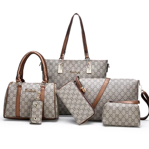 OEM Marken-Damenmode 6-teiliges Wasserdichtes Hand- und Schultertaschen-Set Geldbörse Damen PU-Leder Brieftasche Clutches Handtaschen-Set für Frauen - Product Image 3