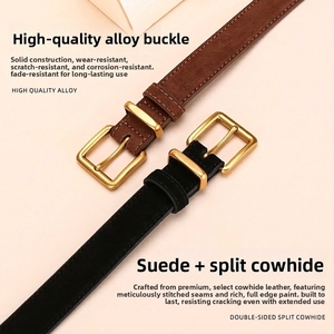 <span class=keywords><strong>Cintura</strong></span> da <span class=keywords><strong>Donna</strong></span> Personalizzabile in Vera Pelle Bovina, Versatile e Decorativa, in Denim e Camoscio Premium, con Fibbia in Lega di Lusso - Product Image 2