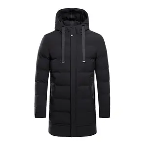 最便宜的100% 涤纶黑色防风保暖冬季男士长夹克