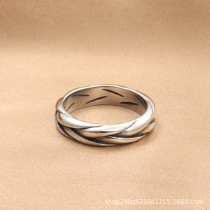 Stainless Steel <b>Braided</b> Ring Geometric Design Unisex Fashion Jewelry Party <b>Accessory</b> - Product Image 5