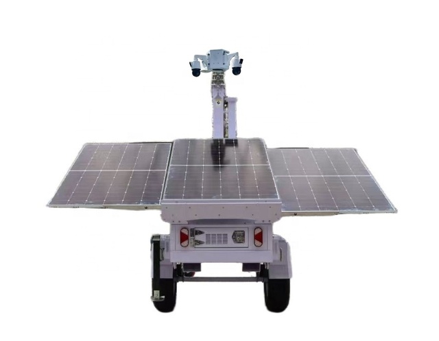 Customized Solar Power Trailer with PTZ Camera Safety Assured Surveillance Security Monitoring System