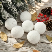 Ensemble de boules de sapin de Noël en plastique couleur incassable personnalisé de haute qualité 6 pièces