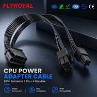 Câble adaptateur d'alimentation pour carte mère CPU EPS12V 8 broches femelle vers 6 broches et 4 broches mâle, câble de séparation d'alimentation CPU personnalisé