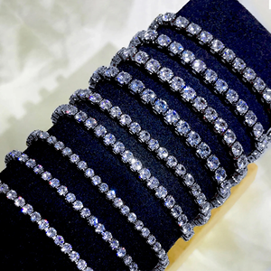 Bracelets Chaîne <span class=keywords><strong>Tennis</strong></span> en Argent S925 RINNTIN SB61 pour Femmes et Hommes, Bijoux Personnalisés 2mm 3mm 4mm, <span class=keywords><strong>Bracelet</strong></span> <span class=keywords><strong>Tennis</strong></span> Sertie de Cristaux CZ Effet <span class=keywords><strong>Diamant</strong></span> - Product Image 1