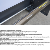 1.8m 2.5m 3.2m 5.2m 6.6m grand format uv hybride rouleau à rouleau imprimante à plat pour matériau plat et rouleau