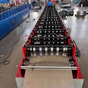 453 Angle Chi Colored Steel Roof <b>Tile</b> Roll Forming Machine Automatic High Productivity - Product Image 3