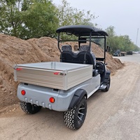 Voiturette de golf électrique classique avec boîte de chargement pour terrains de golf, 6 places, homologuée pour la route