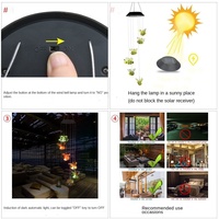 Guirlande lumineuse LED pour jardin extérieur, lampe à cloche à boule de riz pour colibri, étanche IP65