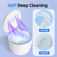 Portable Electric Ultrasonic Jewelry Glasses Tooth Cleaner Timer Professional Household Washing Machine Cleaner 650ml Capacity