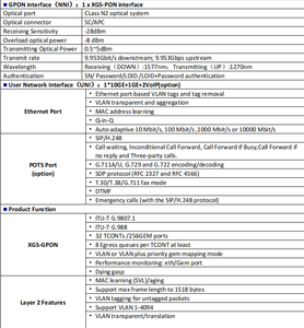 อุปกรณ์ Zikun รุ่น ZC-512N XGS-PON ONT พร้อม 10GE ONU สำหรับใช้งาน FTTH - Product Image 3