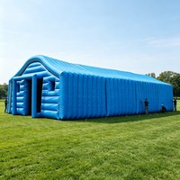 Tente publicitaire gonflable en PVC avec grand toit arqué pour la planification d'événements, le marketing, les expositions et la promotion de marque