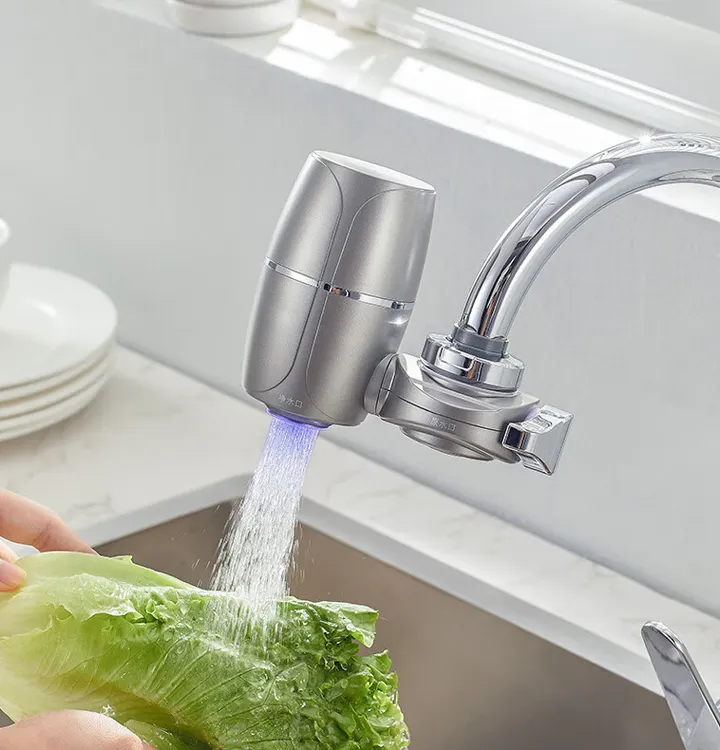 Torneira doméstica com filtro de água para uso doméstico, torneira de cerâmica ABS de qualidade alimentar, purificador de água UV para uso doméstico
