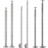 Poteau de garde-corps en acier inoxydable EKOO 4 mm pour câble de 316 mm, pour balcon