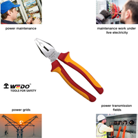 WEDO Outils isolés Vde 1000v Crv Injection électrique 6 ''7'' 8 ''Pince combinée pour monteur de ligne isolé