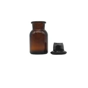 Botella de Reactivo de Vidrio Ámbar con Tapón de Boca Ancha de Varias Especificaciones para Almacenamiento de Reactivos de Laboratorio - Product Image 2