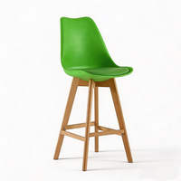 Tabourets de bar noirs avec coussin, chaises de bar de style scandinave avec dossier et repose-pieds, tabourets de cuisine, meubles pour la maison