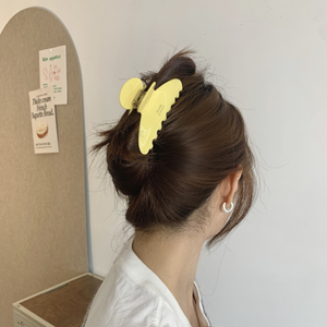 Pince à cheveux personnalisée avec logo en lettres dorées, de haute qualité, style français simple, couleur unie, en acétate de cellulose, fabricant - Product Image 4
