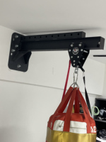 Support mural réglable en acier pour sac de frappe lourd, mobile et autoportant, avec poulie pour entraînement MMA et boxe
