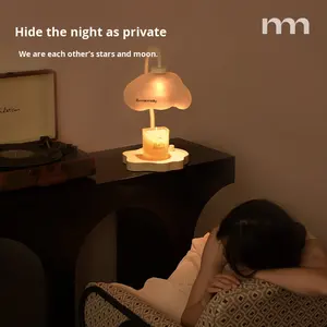 EMMA <span class=keywords><strong>MOLLY</strong></span> Lampe Chauffe-Cire Créative Moderne, Veilleuse en Verre pour Aromathérapie, Idéal Cadeau de Mariage, Meilleur Choix - Product Image 2
