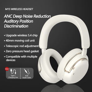 <span class=keywords><strong>Headset</strong></span> Nirkabel ANC M15 dengan Peredam Kebisingan Mendalam -25dB, Suara Hi-Fi, dan Earmuff Tanpa Tekanan - Product Image 3