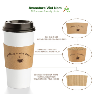 Premium Eco Friendly Custom Printed <b>Disposable</b> Black Food Grade Hot Cardboard Coffee <b>Cup</b> Sleeve Factory Direct - Product Image 6