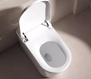 Inodoro Inteligente Automático de Cerámica con Asiento Calefactado, Montado en el Suelo, Ahorra Espacio, con Sifón en S, para Baño - Product Image 4