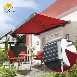Snow Proof/wind Proof Motorized Full Cassette Retractable Awning With Weather Sensor Outdoor For Shops/window/car