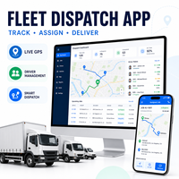 适用于 IOS 和 Android 的高级车队调度应用程序开发，实时 GPS 跟踪，驾驶员管理，互联网技术反应迅速