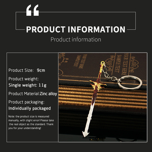 Baldurs Gate <span class=keywords><strong>3</strong></span> juego decoración modelo Merch juego periférico 9CM Katana Metal modelo llavero espada - Product Image 2