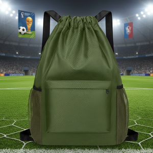 Custom Logo Custom Logo Waterproof Polyester Nylon <strong>Drawstring</strong> <strong>Backpack</strong> With Zipper Pocket Large Capacity Gym Sport Travel Sack - Product Image 3