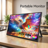 Monitor Portátil de 21.5 Pulgadas, 1920x1080, 100Hz, IPS, Ultra Delgado, Tipo-C, Pantalla Secundaria para Juegos y Portátiles, con Soporte Plegable
