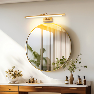 Adjustment Golden Aluminum Bathroom Led Indoor <b>Vanity</b> <b>Light</b> Touch Control Metal Picture <b>Wall</b> <b>Lights</b> Waterproof Mirror <b>Light</b> - Product Image 4