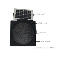 Feu de signalisation solaire LED haute luminosité de qualité ingénierie, clignotant ambre/jaune, 50 clignotements/min, 150 heures d'utilisation continue, batterie Li-ion pour circulation routière