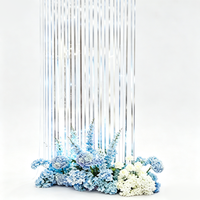 Rideau à franges en sequins miroir PET argenté en gros 1000*1000mm 0.11mm Décoration de toile de fond personnalisée pour mariage et scène