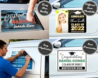 Autocollants magnétiques en PVC personnalisés, résistants aux UV, imperméables, aimants de voiture sûrs, conception personnalisée OEM, imprimés décoratifs et amusants