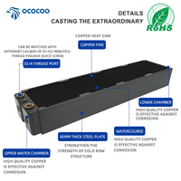 OCOCOO Robots industriels CRT48H5-65R radiateur refroidi à l'eau en cuivre nouveau pour boîtier d'ordinateur pour processeur d'instrument de beauté Laser
