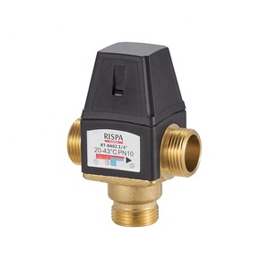 3 Way Water Valve Brass Thermostatic Shower Mixer Valve Solar Electrical Hot Water 3 Way Thermostatic Mixing Valve BJ45005