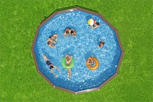 Bestway 561CS Hydrium-piscina portátil <span class=keywords><strong>de</strong></span> acero para exteriores, piscina familiar sin fin, precio al por mayor, pintura <span class=keywords><strong>de</strong></span> madera - Product Image 5