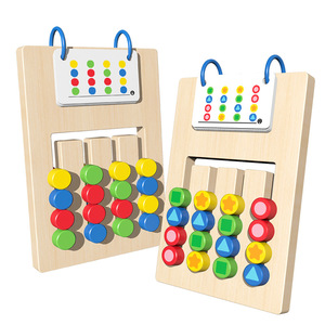 Hot Sale Wooden Game Board Ball Rolling Color Sorting Thinking Training Toy Color <b>Matching</b> Game for Kids Children Boys Girls - Product Image 4