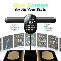 Báscula de Baño Digital de Vidrio Templado de 180 kg con Aplicación Inteligente, Análisis de Grasa Corporal y Contenido de Agua de Ocho Puntos