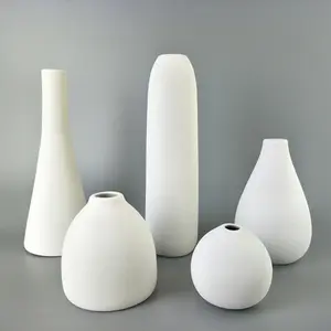 简单的欧洲类型恢复古老的地中海黑色白色哑光工艺品放置陶瓷花瓶