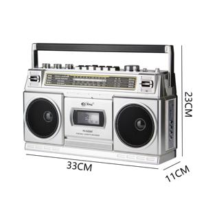 Máy ghi âm băng cassette radio 4 băng tần Puxing PX-555BT với Bluetooth không dây, ghi âm qua USB/TF, sử dụng điện AC/DC & tay cầm di động (6V) - Product Image 2