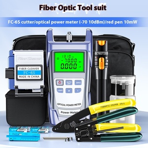 Perangkat Alat Serat Optik untuk <span class=keywords><strong>Fusion</strong></span> Splicer Cold Joint Suit Pena Cahaya Merah Pemotong untuk FTTH CATV untuk 4G Miller Pliers Optical Power - Product Image 6