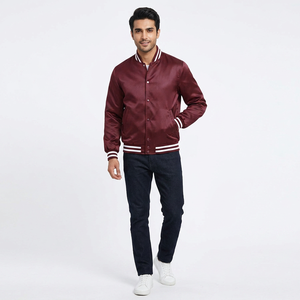 Chaqueta Varsity de Invierno 2026 para Hombre, 100% Algodón, Cuello Alto, Logotipo Frontal, Cierre de Botones Cubiertos, Buena Calidad - Product Image 1