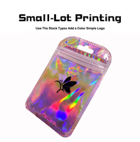 Sac en plastique blanc avec sac d'emballage transparent à fermeture éclair pour perceuse à ongles accessoires de matériaux de perles blanches petit sac à fermeture éclair